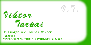 viktor tarpai business card